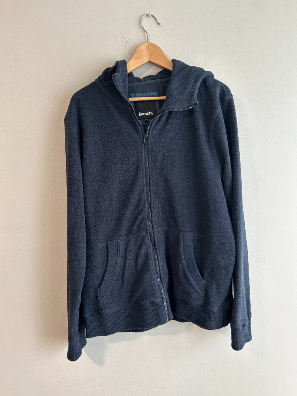 Bench Full Zip Hoodie | Navy Blue | Men's XL